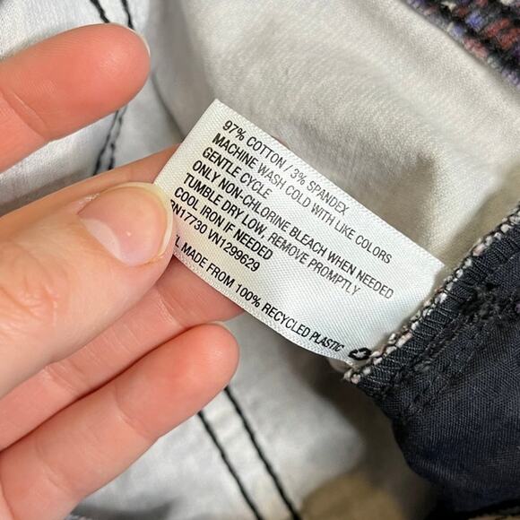 Knox Rose Mini Skirt 14 Large Corduroy Paisley Button Front Pockets Western Y2K - Picture 5 of 9